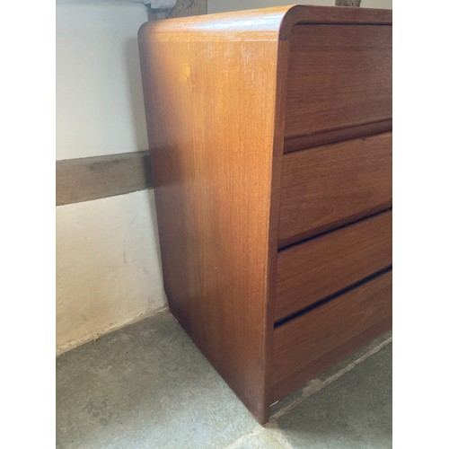 370 - Danish mid century teak designer furniture, 4 drawer chest by Vine Mobelfabrik.

This lot is collect... 