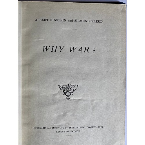 378 - Antiquarian books, 'WHY WAR?' EINSTEIN & FREUD 1933. 

This is a very very rare book. Apparently ver... 