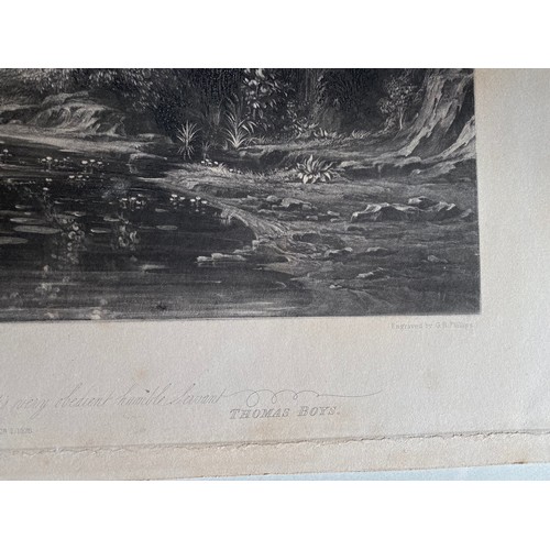 379 - C19th painting by John Martin: ‘The Paphian Bower’. A Mezzotint / Etching from the Original Painting... 