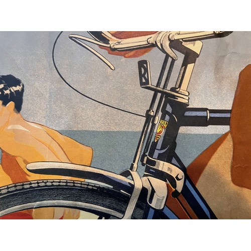 395 - Vintage cycling advertising poster for Rudge bicycles. 
74 cm x 33 cm

In house shipping is availabl... 