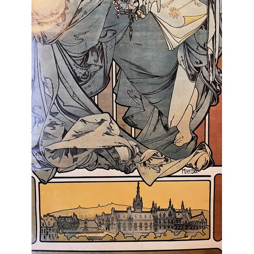 400 - Breweryania ephemera, French art nouveau advertising poster for Benedictine liqueur.  67 cm x 24 cm.... 