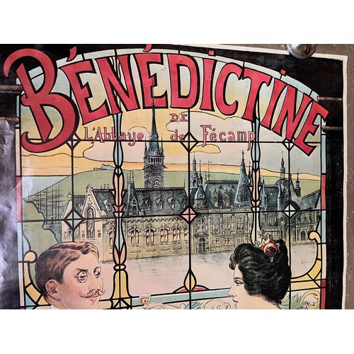 402 - Breweryania ephemera, a  French advertising poster for Benedictine Liqueur, 66.5 cm x 48 cm

In hous... 