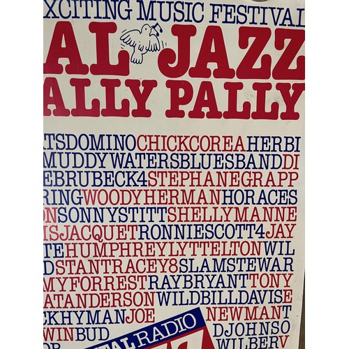 409 - 1970's Music Festival advertising poster Jazz at the Ally Pally London 76 cm x 51 cm.

In house ship... 