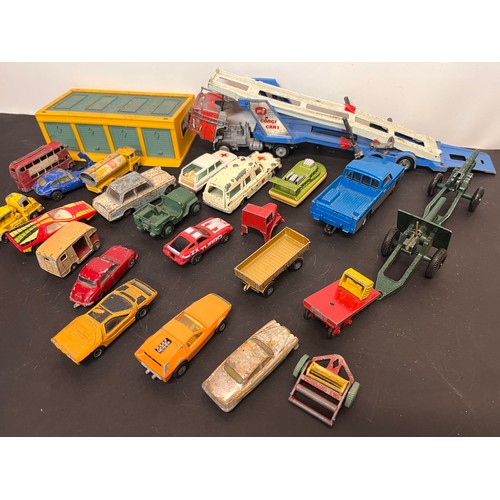 429 - Die cast model cars and motorcycles, Military Cannons, Transporter, Garages , etc, Matchbox Dinky Co... 