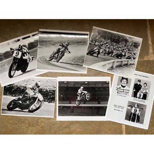 440 - Small collection of Harley Davidson press photographs of the motorcycle racing programme.

In house ... 