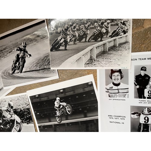 440 - Small collection of Harley Davidson press photographs of the motorcycle racing programme.

In house ... 