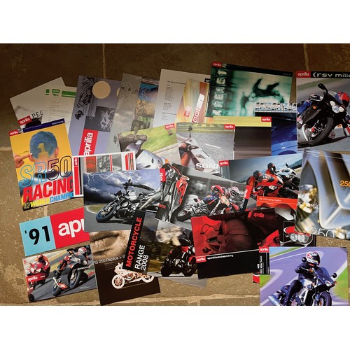 442 - Automobilia, ephemera, collection of Aprilla motorcycle brochures.

In house shipment is available o... 