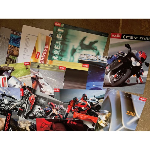 442 - Automobilia, ephemera, collection of Aprilla motorcycle brochures.

In house shipment is available o... 