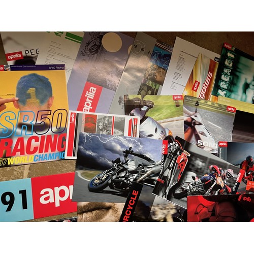 442 - Automobilia, ephemera, collection of Aprilla motorcycle brochures.

In house shipment is available o... 