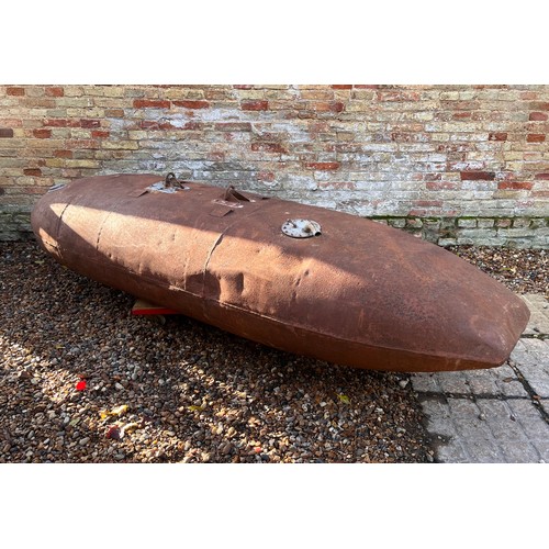 218 - Aviation interest, WWII militaria, vintage US Airforce plane parts. A 200 gallon belly tank from a P... 