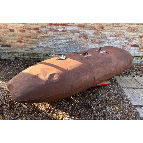 218 - Aviation interest, WWII militaria, vintage US Airforce plane parts. A 200 gallon belly tank from a P... 