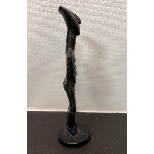 366 - Mid century sculpture, cast bronze of a standing figure with his arms folded. 14.5 cm high

This lot... 