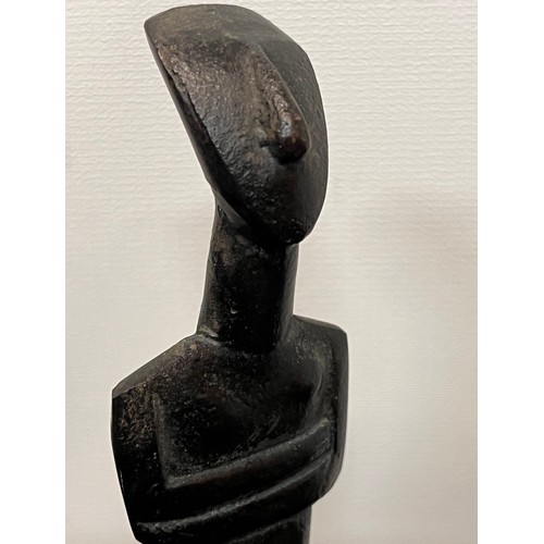 366 - Mid century sculpture, cast bronze of a standing figure with his arms folded. 14.5 cm high

This lot... 