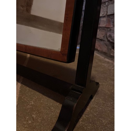 33 - Ebonised table mirror, 38 cm wide 50 cm high 24 deep.

This lot is available for in-house shipping