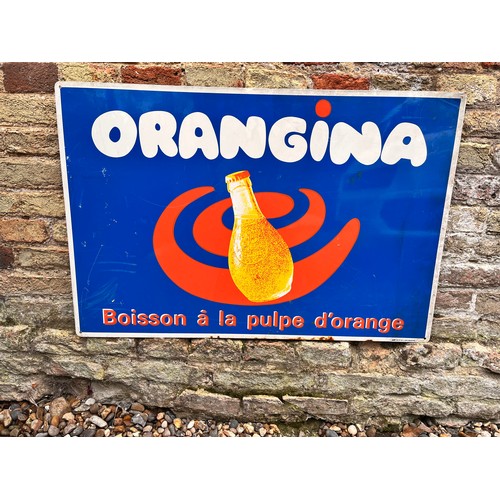 55 - Vintage Orangina drinks shop advertising sign, 75cm wide.

This lot is available for in-house shippi... 