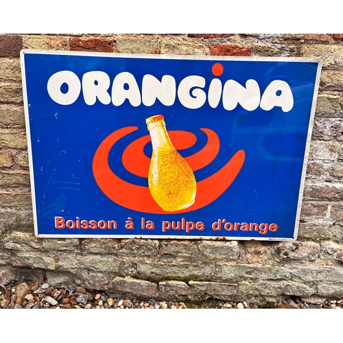 55 - Vintage Orangina drinks shop advertising sign, 75cm wide.

This lot is available for in-house shippi... 