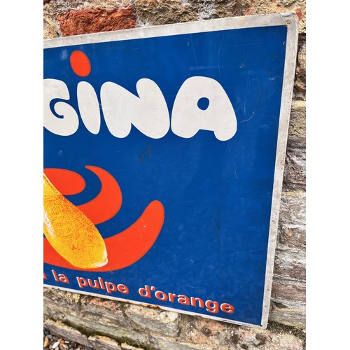 55 - Vintage Orangina drinks shop advertising sign, 75cm wide.

This lot is available for in-house shippi... 