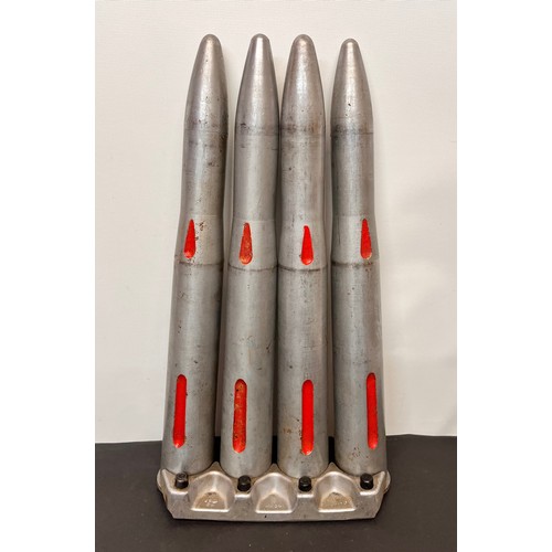 433 - WWII Militaria, british army, RAF training rounds for a Bofors Gun anti aircraft gun, 4 rounds each ... 
