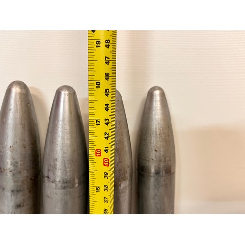 433 - WWII Militaria, british army, RAF training rounds for a Bofors Gun anti aircraft gun, 4 rounds each ... 