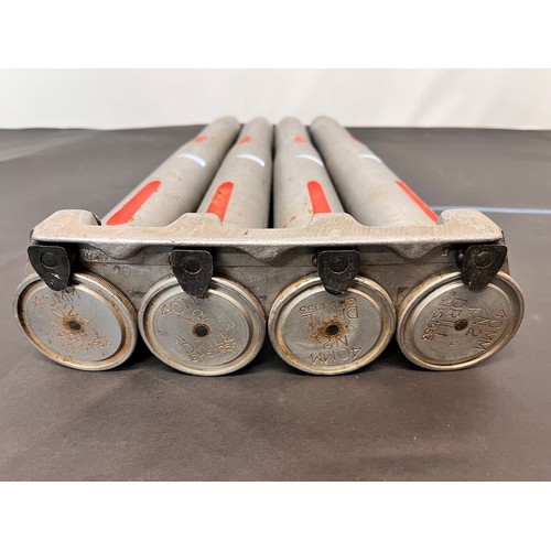 433 - WWII Militaria, british army, RAF training rounds for a Bofors Gun anti aircraft gun, 4 rounds each ... 