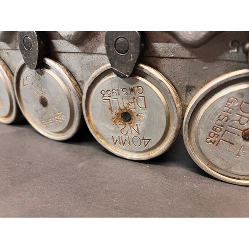 433 - WWII Militaria, british army, RAF training rounds for a Bofors Gun anti aircraft gun, 4 rounds each ... 