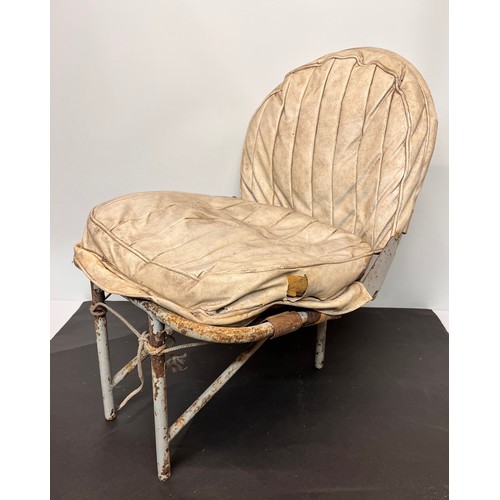 435 - Militaria, RAF,  Aviation aeronautical interest, pre war vintage aircraft seat. Possibly from a De h... 