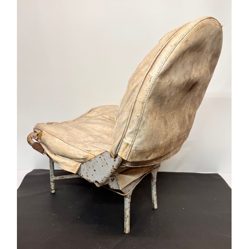 435 - Militaria, RAF,  Aviation aeronautical interest, pre war vintage aircraft seat. Possibly from a De h... 
