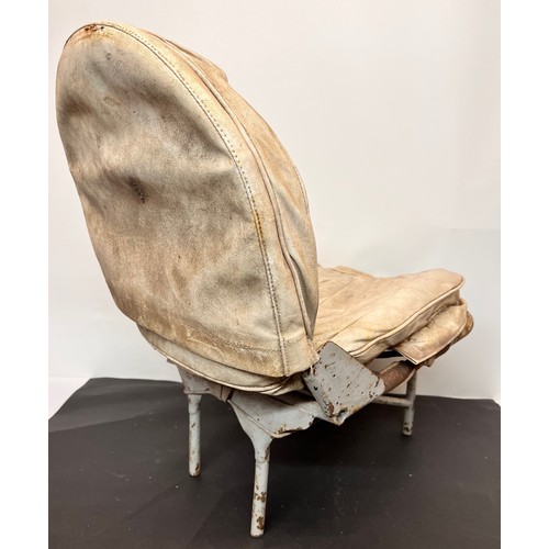 435 - Militaria, RAF,  Aviation aeronautical interest, pre war vintage aircraft seat. Possibly from a De h... 