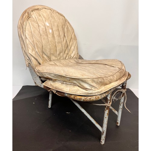 435 - Militaria, RAF,  Aviation aeronautical interest, pre war vintage aircraft seat. Possibly from a De h... 