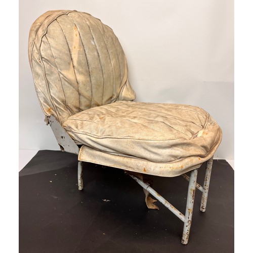 435 - Militaria, RAF,  Aviation aeronautical interest, pre war vintage aircraft seat. Possibly from a De h... 
