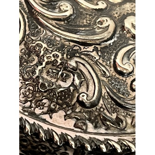 5 - Hallmarked Edwardian silver trinket box with embossed decoration.

This lot is available for in-hous... 