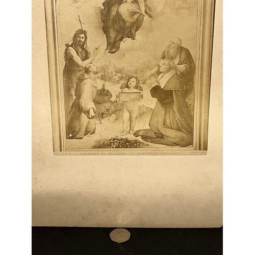 24 - Ephemera, a C19th photographic print of Maddona of Foligono, part of a collection of Grand tour imag... 