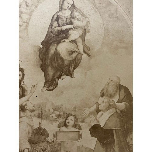 24 - Ephemera, a C19th photographic print of Maddona of Foligono, part of a collection of Grand tour imag... 