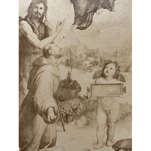 24 - Ephemera, a C19th photographic print of Maddona of Foligono, part of a collection of Grand tour imag... 