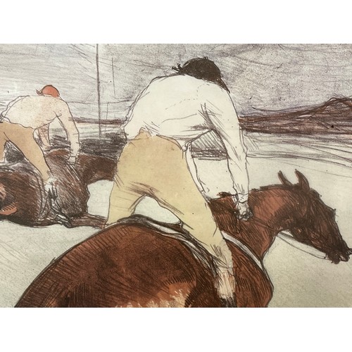 216 - Framed print of Le Jockey by Henri Toulouse Lautrec. 63 cm x 81 cm.

This lot is available for in-ho... 