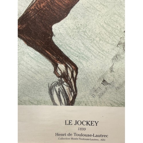 216 - Framed print of Le Jockey by Henri Toulouse Lautrec. 63 cm x 81 cm.

This lot is available for in-ho... 