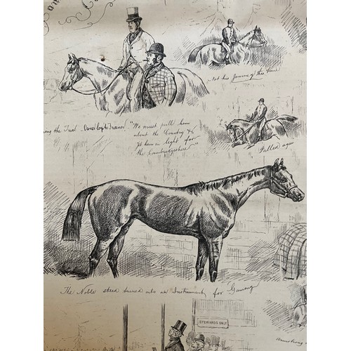 228 - Unframed print showing C19th Horse Racing Scenes. 45 cm x 36 cm incl mount

This lot is available fo... 