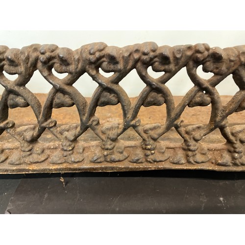 210 - Victorian cast iron fireside fender 60 cm wide.

This lot is available for in-house shipping