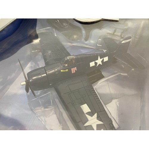 47 - Die cast toys, two models of America Navy WWII aircraft,.

This lot is available for in-house shippi... 