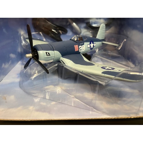 47 - Die cast toys, two models of America Navy WWII aircraft,.

This lot is available for in-house shippi... 