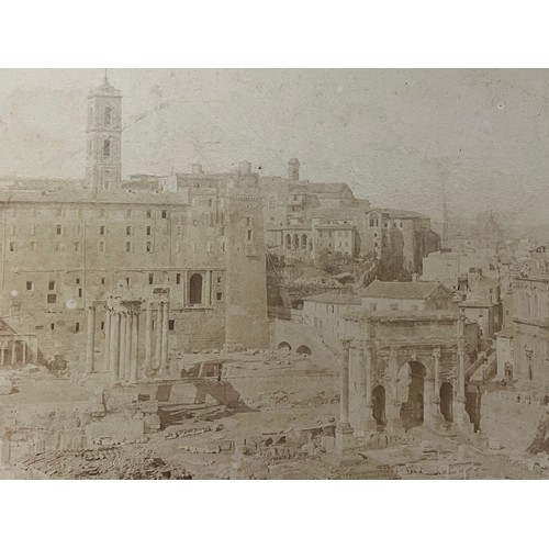 70 - Ephemera, a C19th photographic print of Roman Architecture in Rome, part of a collection of Grand to... 