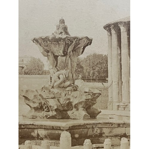 74 - Ephemera, a C19th photographic print of Temple of Vesta, part of a collection of Grand tour images m... 