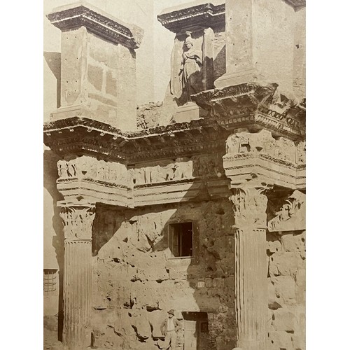 76 - Ephemera, a C19th photographic print of Temple of Minerva, part of a collection of Grand tour images... 