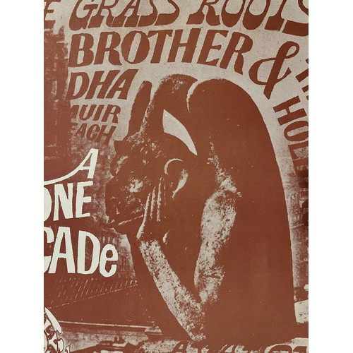 317 - Ephemera, Psychedelic Art, Americana, 1960’s Music, Grateful Dead interest, Poster for a music conce... 