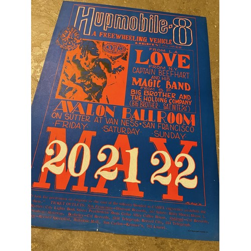 318 - Ephemera, Psychedelic Art, Americana, 1960’s Music, Grateful Dead interest, Poster for a music conce... 