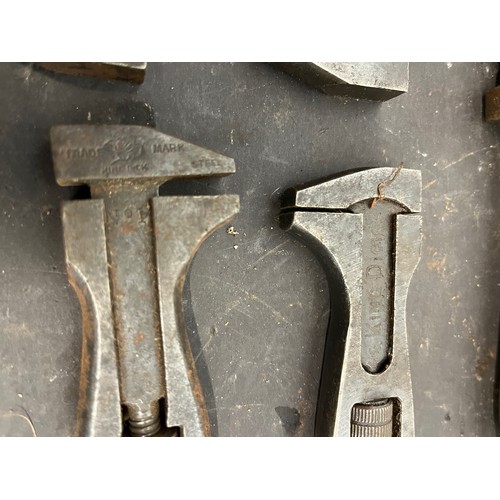 177 - Tools, mechanical engineering, motoring interest, six adjustable wrenches.

This lot is available fo... 