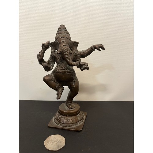 13 - Bronze figure, a standing figure of Genesh 16 cm high

This lot is available for in-house shipping