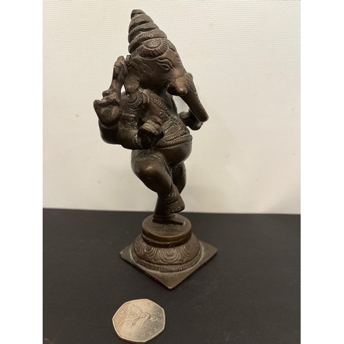 13 - Bronze figure, a standing figure of Genesh 16 cm high

This lot is available for in-house shipping