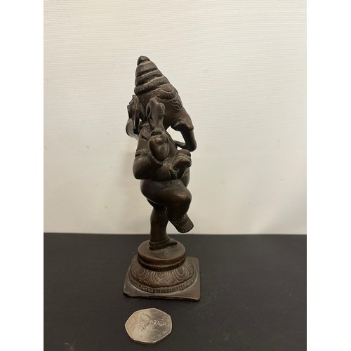 13 - Bronze figure, a standing figure of Genesh 16 cm high

This lot is available for in-house shipping