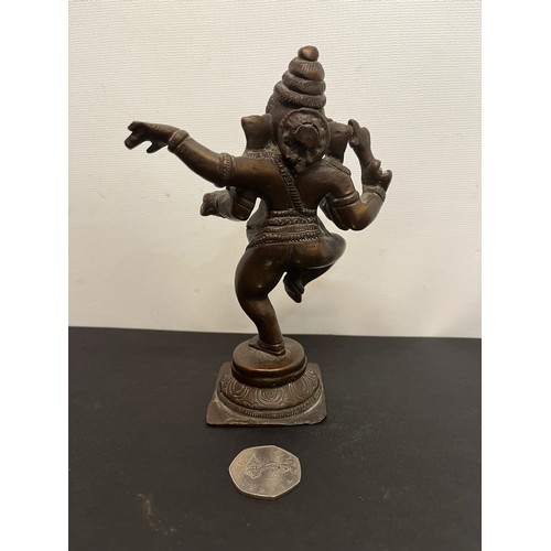 13 - Bronze figure, a standing figure of Genesh 16 cm high

This lot is available for in-house shipping